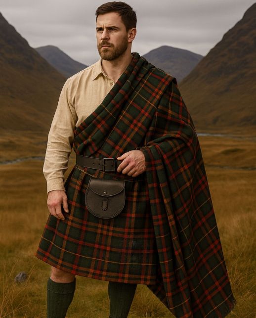Authentic Scottish Highland Great Kilt