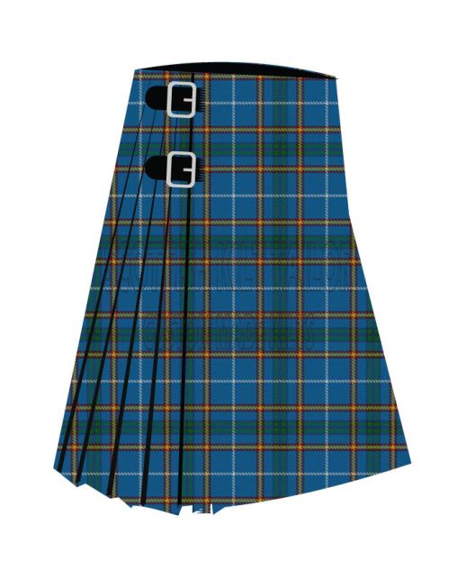 Bains of Caithness Premium Tartan Kilt, Blue color for Male
