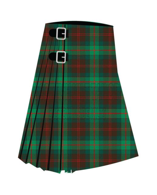 Ballantrae Premium Tartan Kilt, Green color for Male
