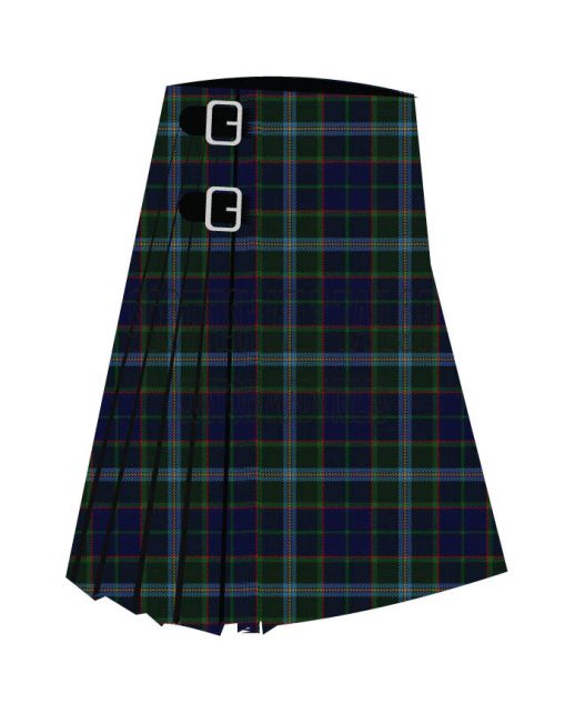 Barber M Family Premium Tartan Kilt, Blue color for Male