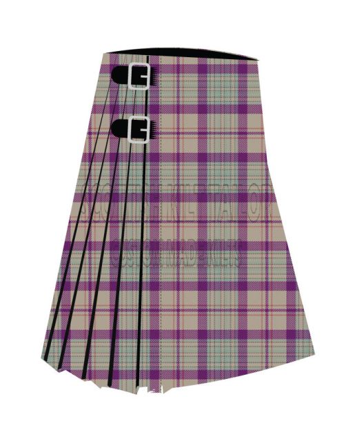 Barra Fuschia Premium Tartan Kilt, Gray color for Male