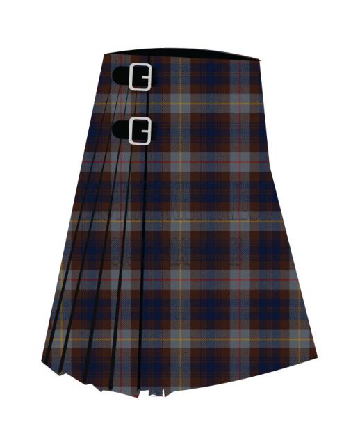 Bartlam Premium Tartan Kilt, Brown color for Male