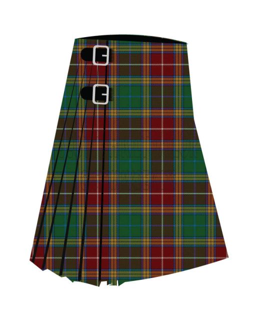 Baxter Premium Tartan Kilt, Green color for Male