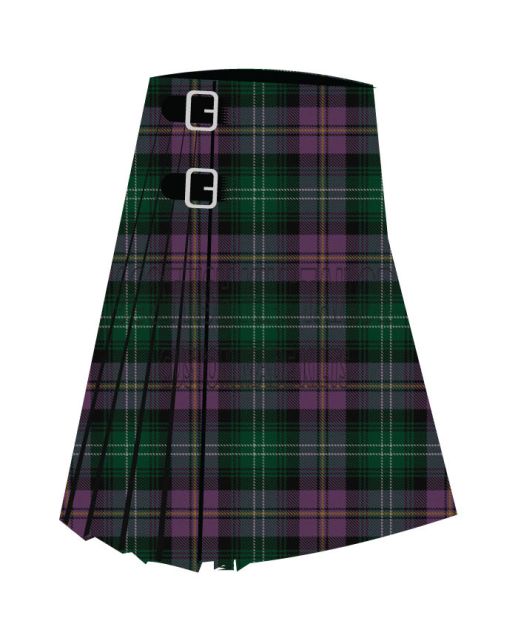 Bells Whisky Premium Tartan Kilt, Green color for Male