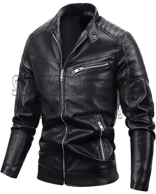 Black Leather Jacket For Sale