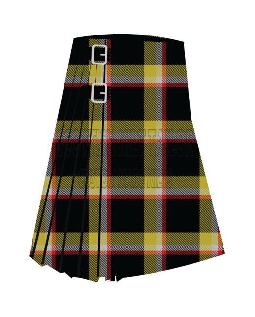 Blood on the Coal Premium Tartan Kilt, Black color for Male