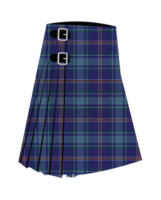 Blue Ridge Highlands Heritage Premium Tartan Kilt, Blue color for Male