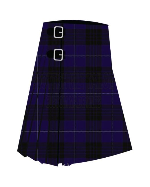 Blue Spirit Premium Tartan Kilt, Blue color for Male