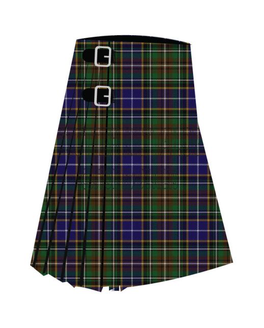 Bowling Premium Tartan Kilt, Blue color for Male