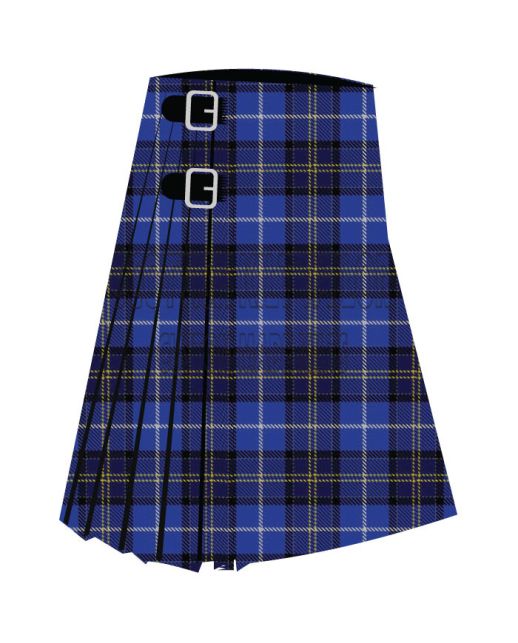 Brazeau Premium Tartan Kilt, Blue color for Male