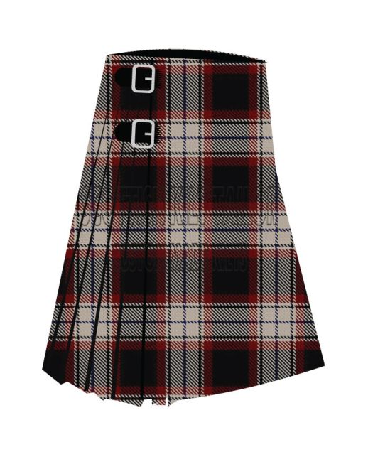Bro Wened Premium Tartan Kilt, Black color for Male