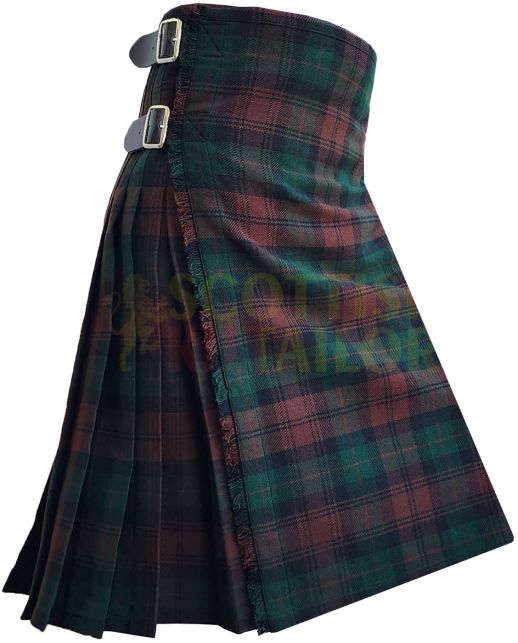 Brown Watch Tartan Kilt, Brown color for Male