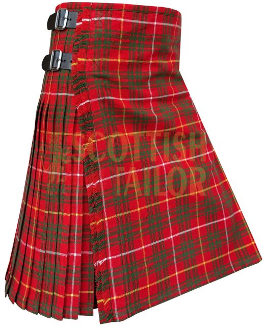 Bruce Ancient Tartan Kilt, Orange color for Male