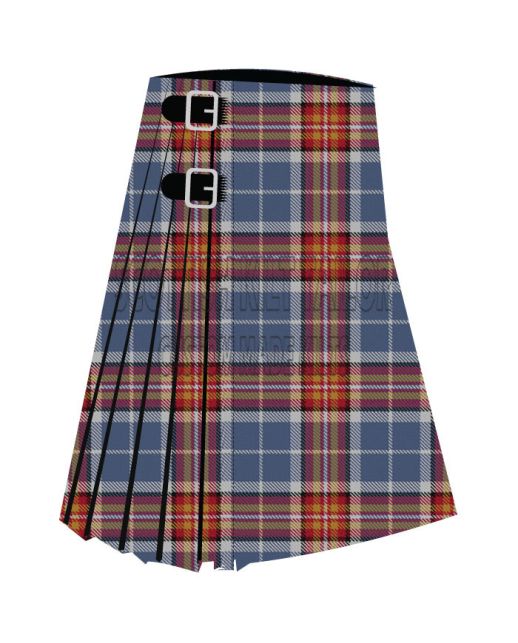 Brunnbauer Premium Tartan Kilt, Blue color for Male