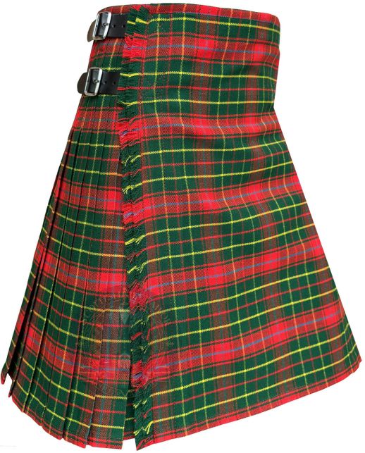 Burnett Modern Tartan Kilt, Red color for Male