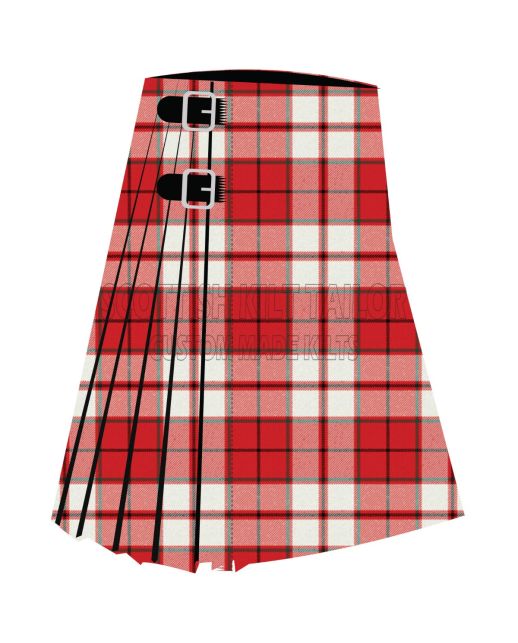 Cameron Hose One Premium Tartan Kilt, Red color for Male
