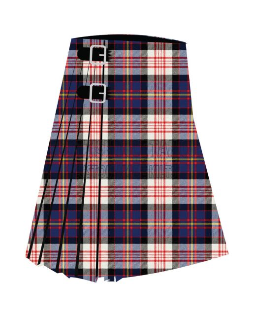 Cameron of Erracht Dress Premium Tartan Kilt, Black color for Male