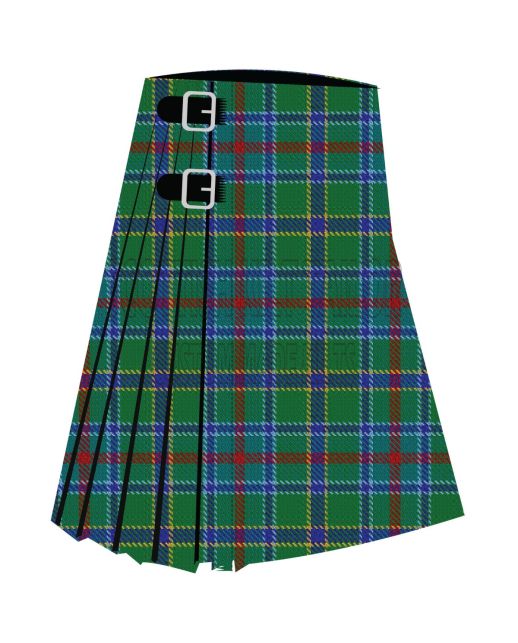 Cardona Arthur Two Premium Tartan Kilt, Green color for Male