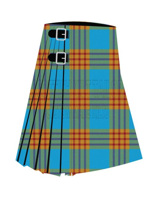 Carlisle Ancient Premium Tartan Kilt, Blue color for Male