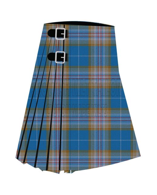 Carsaig Ancient Premium Tartan Kilt, Blue color for Male