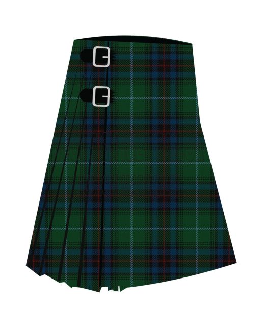 Cash MacTavish Premium Tartan Kilt, Green color for Male