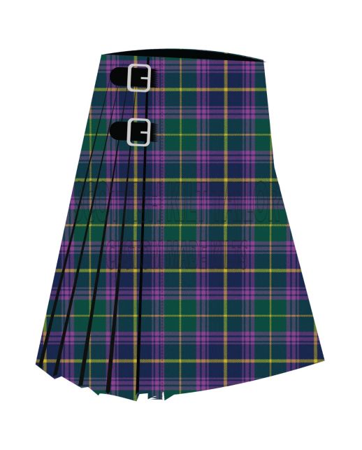 Children 1st Premium Tartan Kilt, Green color for Male
