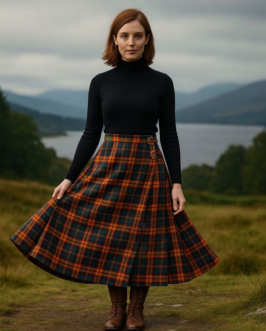 Clan Tartan Vintage Style Women Skirt