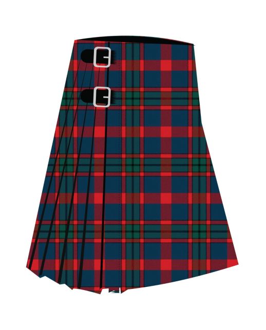 Clanmilitary Premium Tartan Kilt, Red color for Male