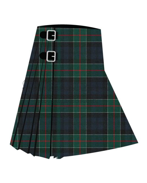 Colquhoun Modern Premium Tartan Kilt, Green color for Male