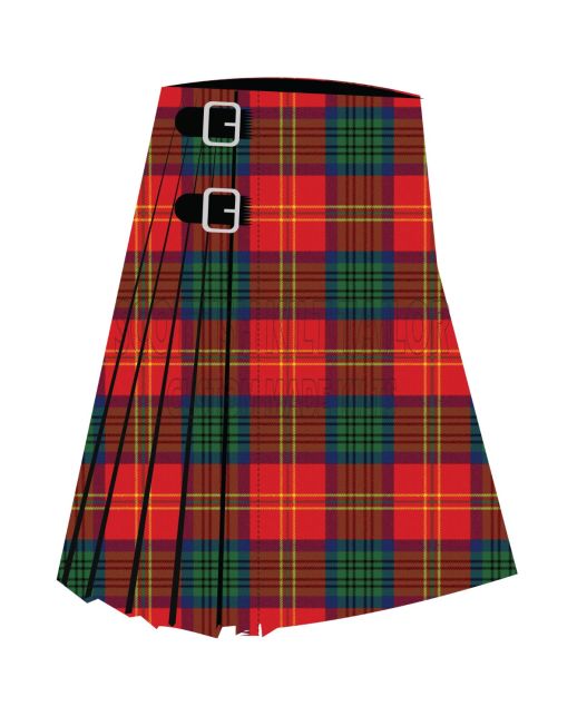 Clan Connolly Dress Modern Premium Tartan Kilt, Red color for Male