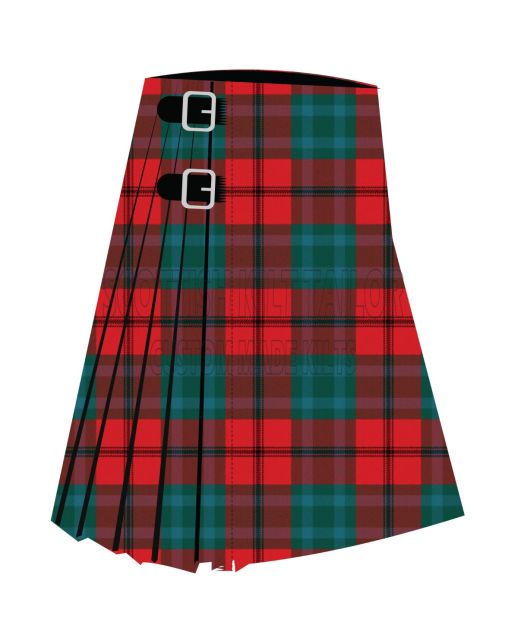 Clan Cook Modern Premium Tartan Kilt, Red color for Male
