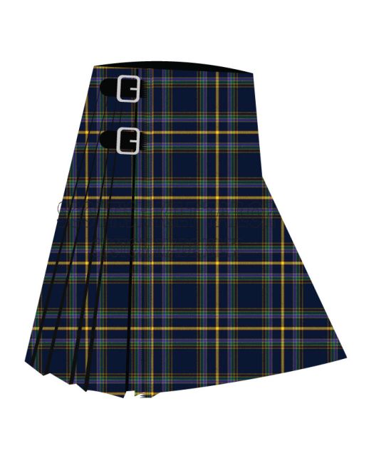 County Craven Modern Premium Tartan Kilt, Blue color for Male