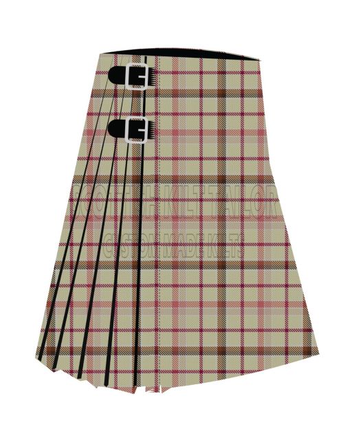 Clan Cuppa Tea Premium Tartan Kilt, Brown color for Male