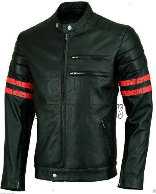 Custom Made Black Leather Jacket