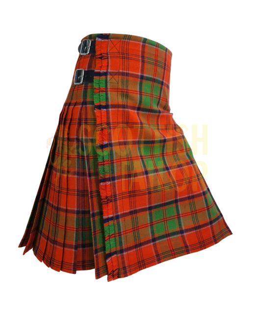 Grant Ancient Tartan Kilt, Orange color for Male