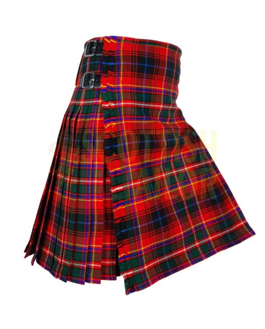 Innes Red Modern Tartan Kilt, Red color for Male