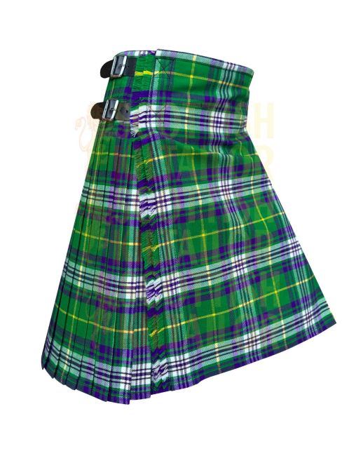 Jones Clan Welsh Tartan Kilt, Green color for Male