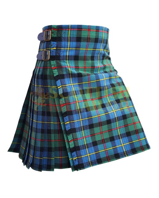 MacLeod of Harris Ancient Tartan Kilt, Green color for Male