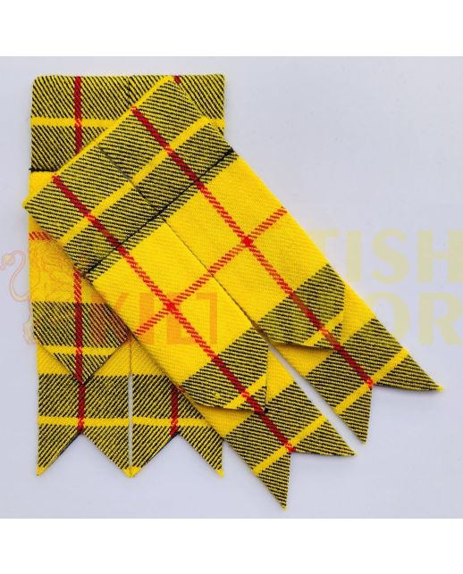 MacLeod of Lewis Tartan Kilt Flashes, Yellow color for Male