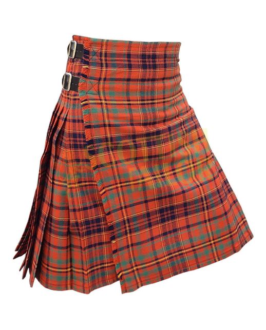 Macleod Red River Ancient Tartan Kilt, Orange color for Male