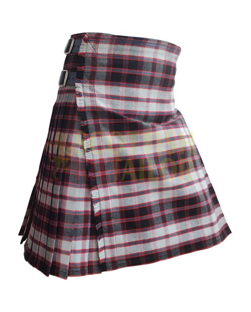 MacPherson Hunting Modern Tartan Kilt, Black color for Male