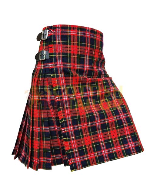 MacPherson Modern Tartan Kilt, Red color for Male