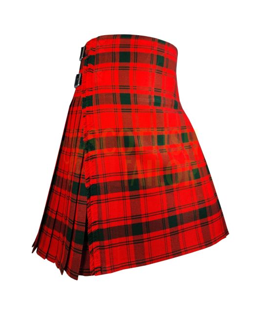 MacQuarrie Red Modern Tartan Kilt, Red color for Male