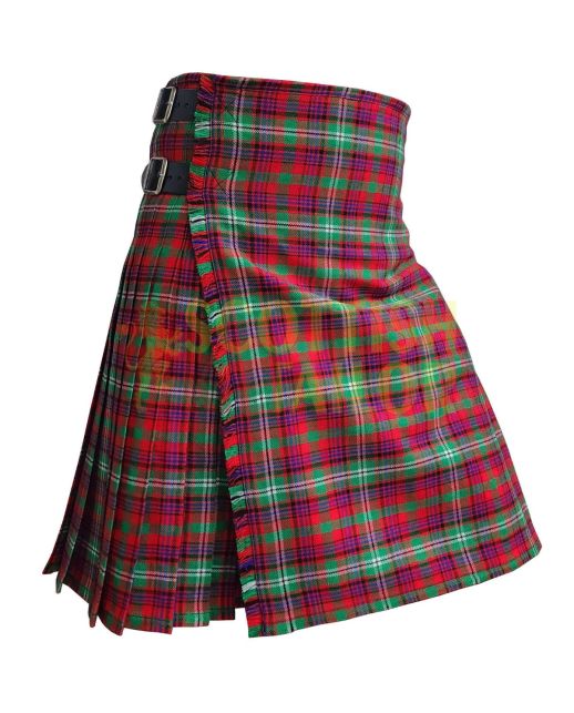 Maguire Tartan Kilt, Red color for Male