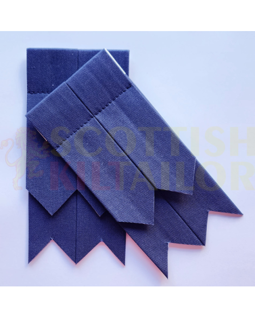 Navy Blue Cotton Kilt Flashes, Navy Blue color for Male