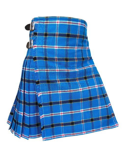 Oklahoma Tartan Kilt, Blue color for Male
