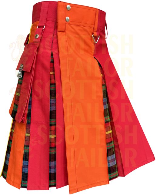 Premium Pride Rainbow Hybrid Kilt: Highland Kilt For Sale