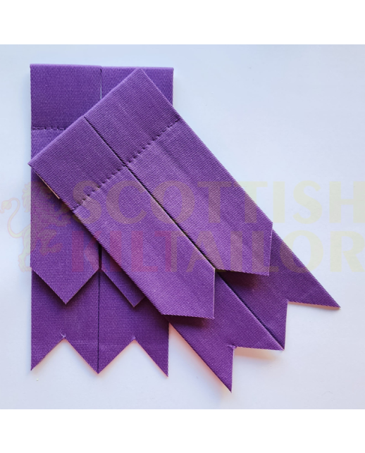 Purple Cotton Kilt Flashes, Purple color for Male
