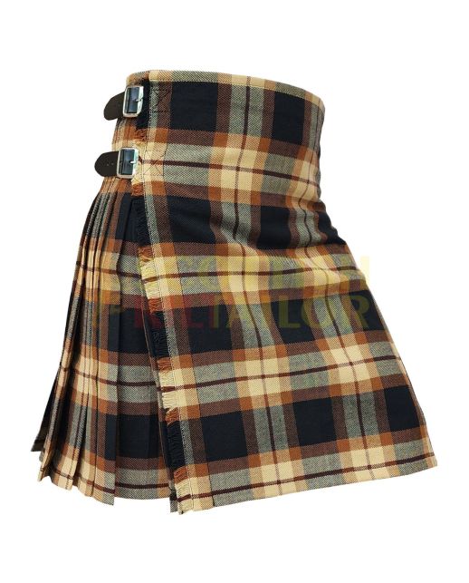 Rose Ancient Tartan Kilt, Black color for Male