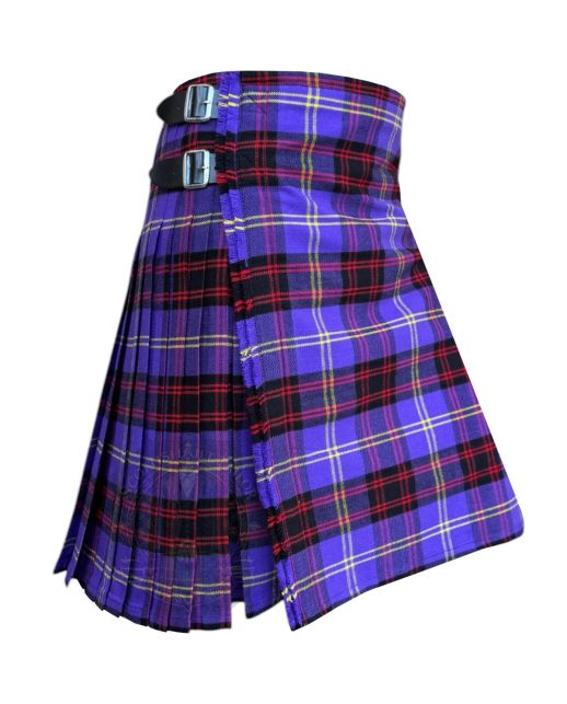 Rutherford Tartan Kilt, Purple color for Male
